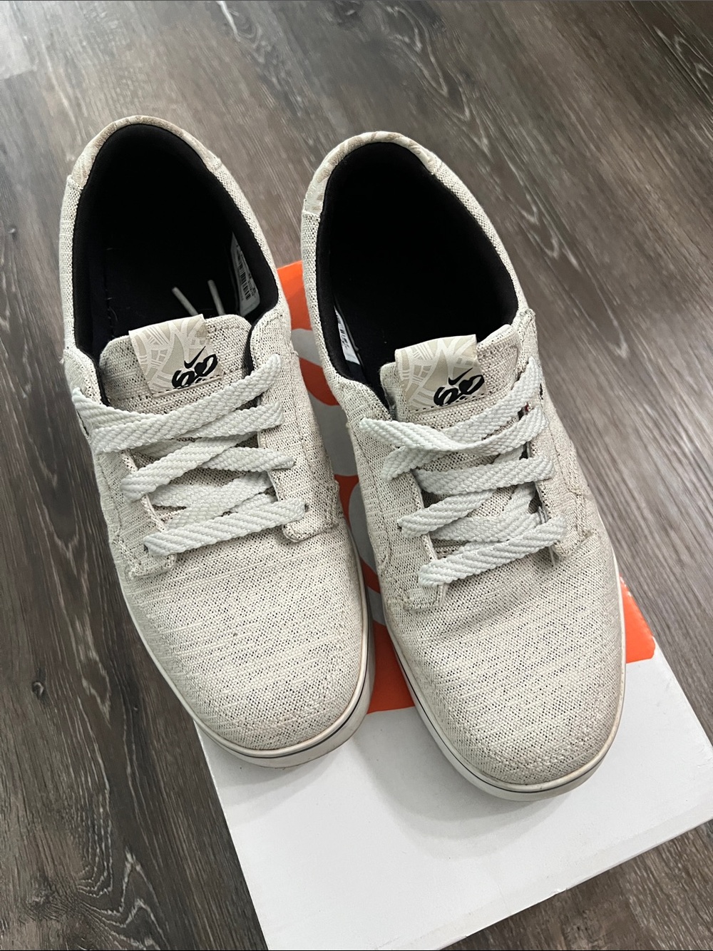 Nike Women’s Cream Knit Lace-Up Sneakers